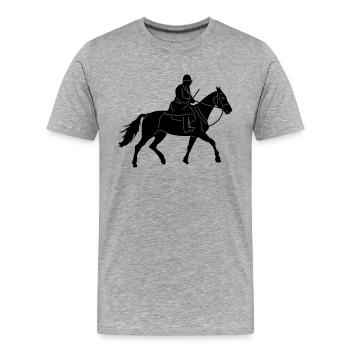 Crew Leader Rider - Männer Premium Bio T-Shirt - Grau meliert - Vorne - Damien (186cm)