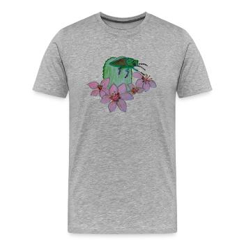 Jewel bug - Men's Premium Organic T-Shirt - heather grey - Front - Damien (186cm)
