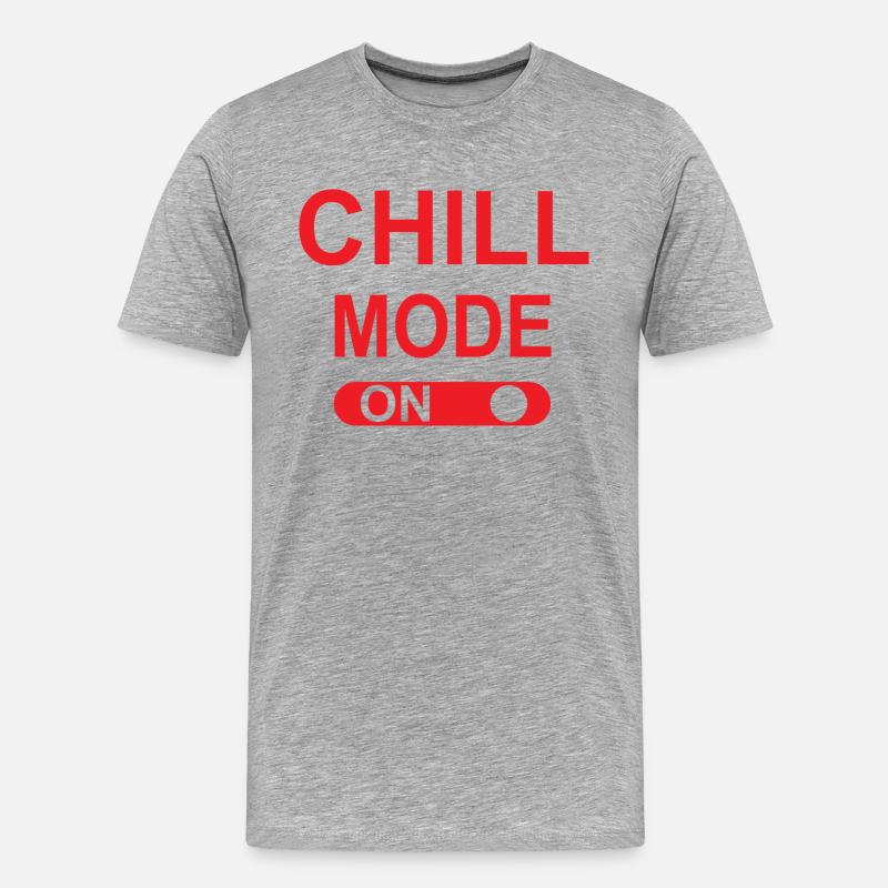 Chill-Modus EIN - Männer Premium Bio T-Shirt - Grau meliert