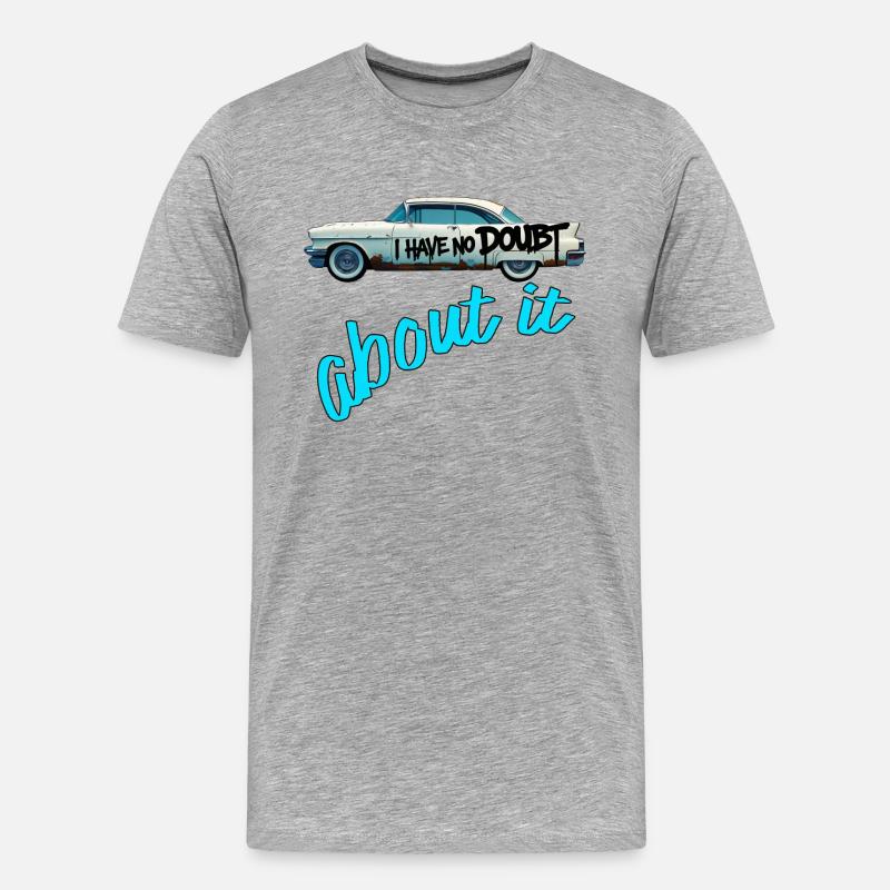 ausschließlich Oldtimer - Männer Premium Bio T-Shirt - Grau meliert