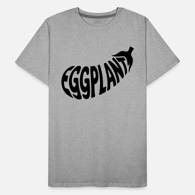 Eggplant - Cool Vegetable Logo Men's Premium Organic T-Shirt