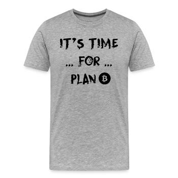 Bitcoin Trading Crypto Stocks - T-shirt bio Premium Homme - gris chiné - Devant - Damien (186cm)