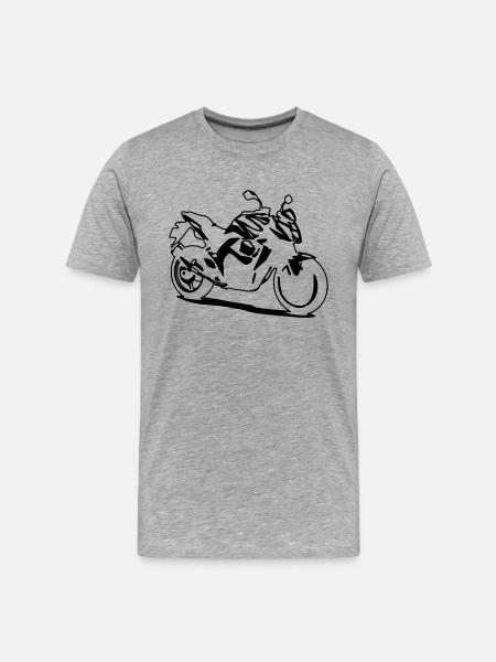 Kawasaki z750 - T-shirt bio Premium Homme - gris chiné