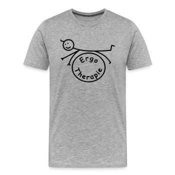 Ergotherapie klassisch - Männer Premium Bio T-Shirt - Grau meliert - Vorne - Damien (186cm)
