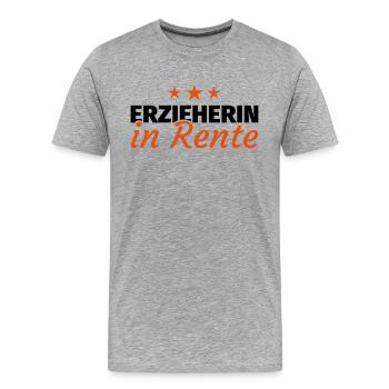 Erzieherin Rente - Männer Premium Bio T-Shirt - Grau meliert - Vorne - Damien (186cm)