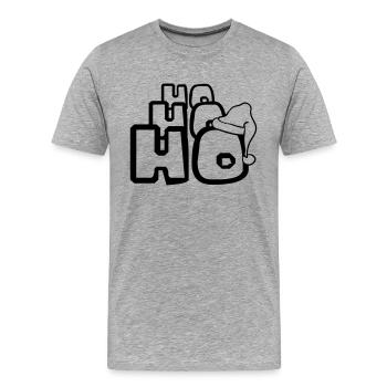 cool santa ho ho ho christmas nikolaus we - Men's Premium Organic T-Shirt - heather grey - Front - Damien (186cm)