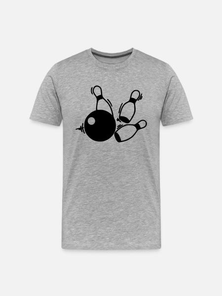 kegel team - Männer Premium Bio T-Shirt - Grau meliert