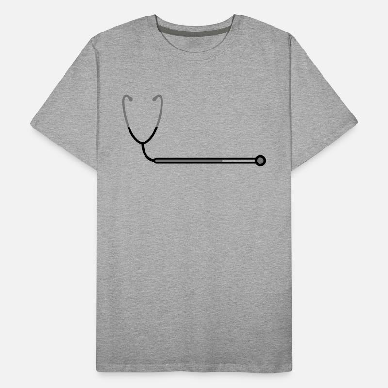 loading loading bar stethoscope listening heartbeat Men's Premium Organic T-Shirt