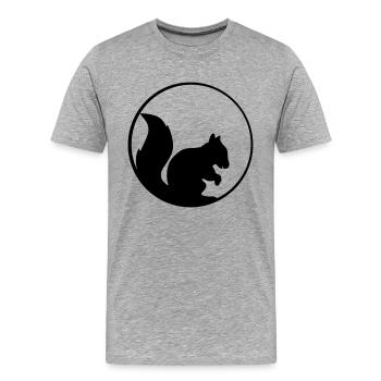 nacht mond sonne kreis rund logo silhouette schwar - Männer Premium Bio T-Shirt - Grau meliert - Vorne - Damien (186cm)