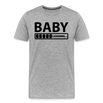baby - Men's Premium Organic T-Shirt - heather grey - Front - Damien (186cm)