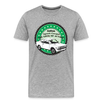 Coup d’État sportif italien - T-shirt bio Premium Homme - gris chiné - Devant - Damien (186cm)