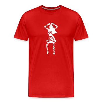 Maori Tanzkönigin Haka Tanz Tribal Tattoo Geschenk - Männer Premium Bio T-Shirt - Rot - Vorne - Damien (186cm)