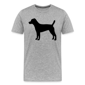 Patterdale Terrier - Männer Premium Bio T-Shirt - Grau meliert - Vorne - Damien (186cm)
