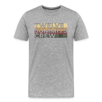 12 Summits Crew Fichtelgebirge fichtelhills - Männer Premium Bio T-Shirt - Grau meliert - Vorne - Damien (186cm)