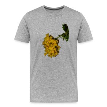 Trompette d'or - T-shirt bio Premium Homme - gris chiné - Devant - Damien (186cm)