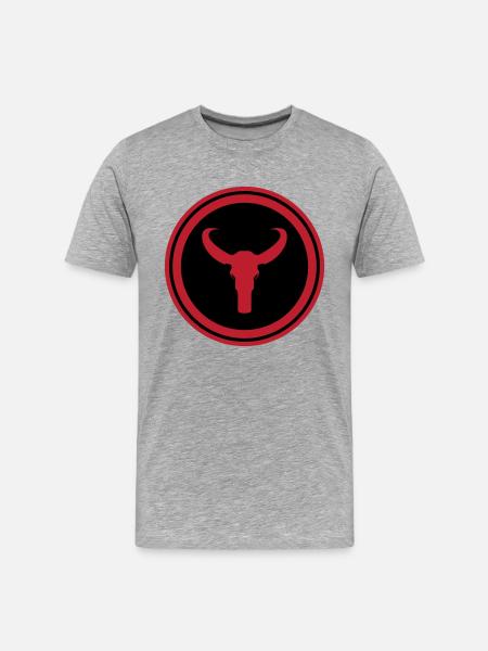 Bull skeleton - Men's Premium Organic T-Shirt - heather grey