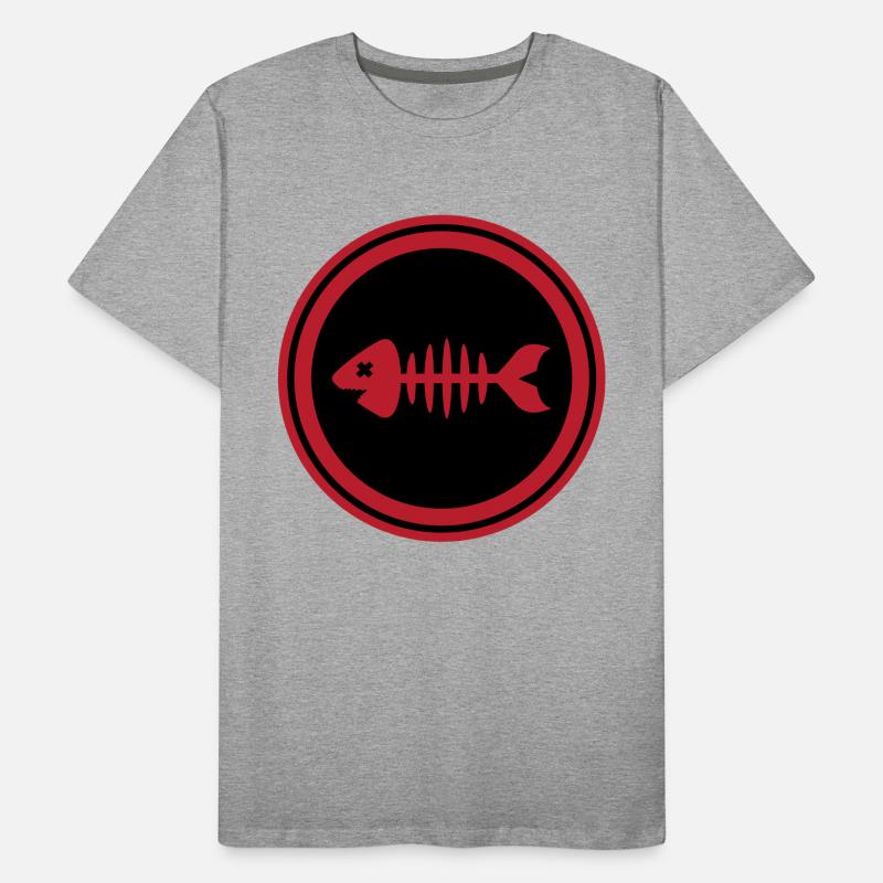 Fish Symbol Bone Bones Men's Premium Organic T-Shirt