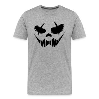 la peur - T-shirt bio Premium Homme - gris chiné - Devant - Damien (186cm)