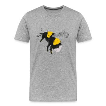 Bourdon dans la nature - T-shirt bio Premium Homme - gris chiné - Devant - Damien (186cm)