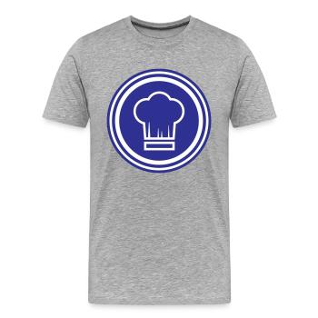 Chef's hat Chef - Men's Premium Organic T-Shirt - heather grey - Front - Damien (186cm)