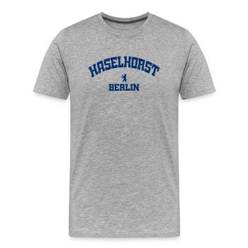 Haselhorst - Spandau - Berlin - Allemagne - T-shirt bio Premium Homme - gris chiné - Devant - Damien (186cm)