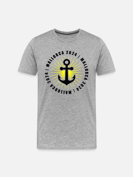 Mallorca 2024 holiday - Men's Premium Organic T-Shirt - heather grey