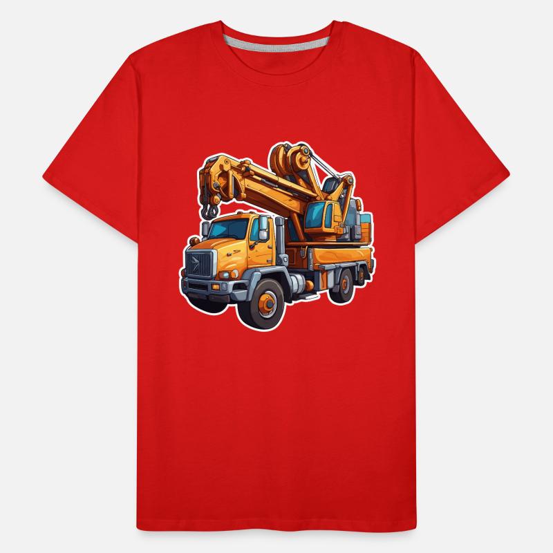 Crane / construction site / winch / crane system Men's Premium Organic T-Shirt