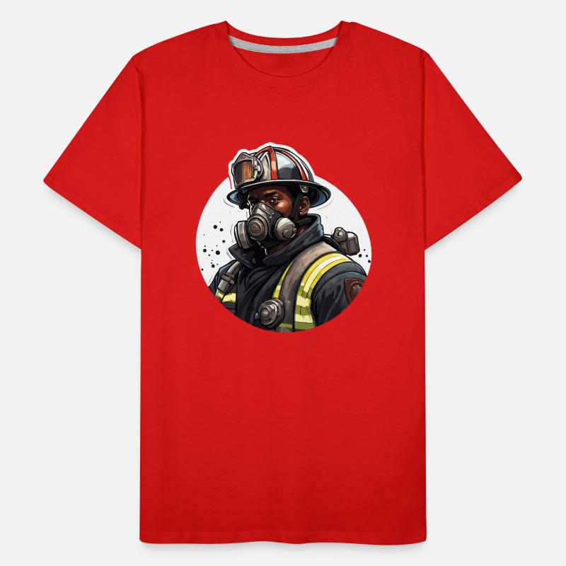 Firefighter / Fire / Fire / Extinguish / Hero Men's Premium Organic T-Shirt