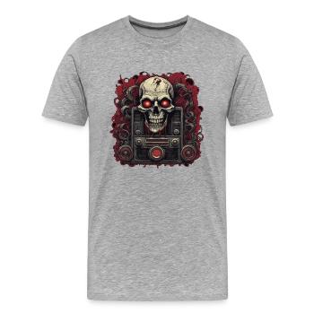 Radio / Analog / Music / Frequency / Speakers - Men's Premium Organic T-Shirt - heather grey - Front - Damien (186cm)