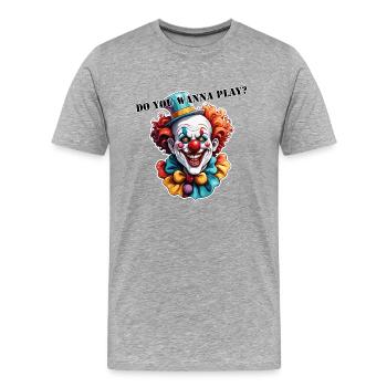 Clown / Circus / Carnival / Carnival / Playful - Men's Premium Organic T-Shirt - heather grey - Front - Damien (186cm)