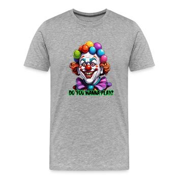 Clown / Circus / Carnival / Carnival / Playful - Men's Premium Organic T-Shirt - heather grey - Front - Damien (186cm)