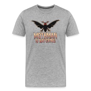 MOTHMAN REGARDE - T-shirt bio Premium Homme - gris chiné - Devant - Damien (186cm)