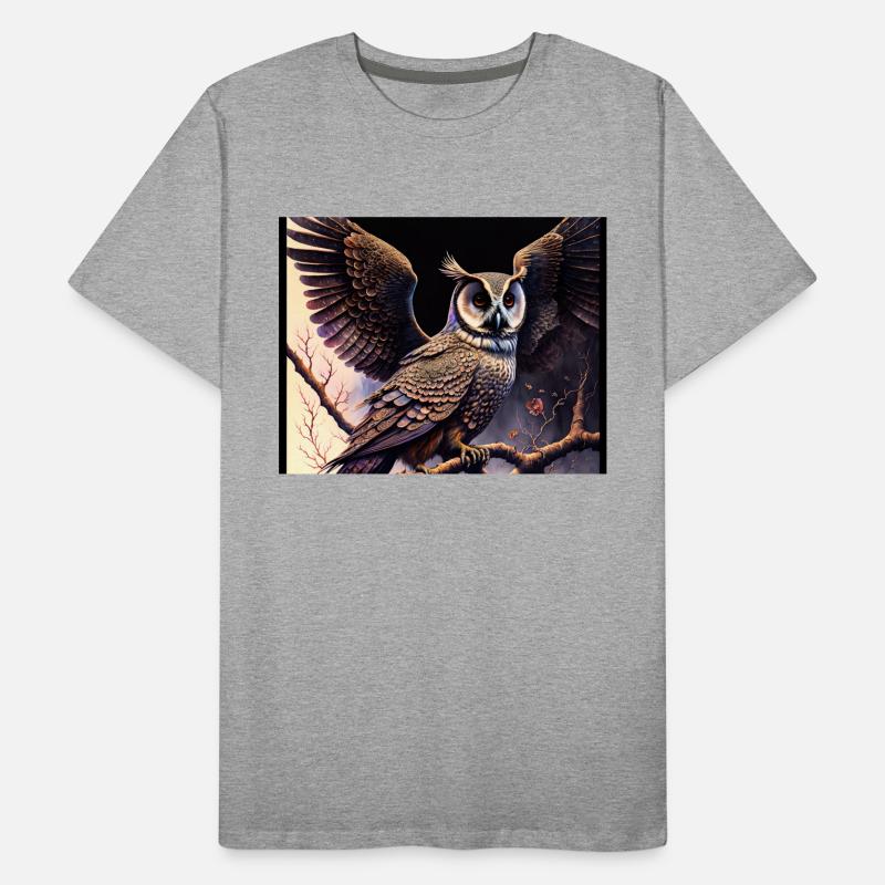 Eule Männer Premium Bio T-Shirt