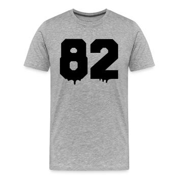 82 - Männer Premium Bio T-Shirt - Grau meliert - Vorne - Damien (186cm)