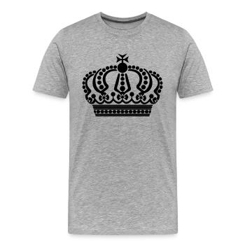 couronne - T-shirt bio Premium Homme - gris chiné - Devant - Damien (186cm)