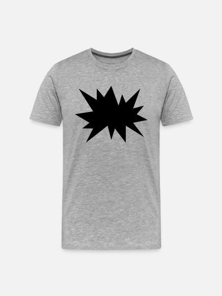 Boom!! - Männer Premium Bio T-Shirt - Grau meliert