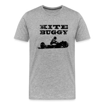 Kite Buggy - Männer Premium Bio T-Shirt - Grau meliert - Vorne - Damien (186cm)