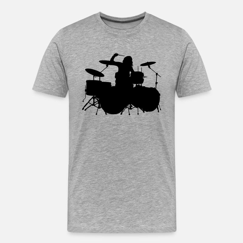 l'évolution de la batteuse - T-shirt bio Premium Homme - gris chiné