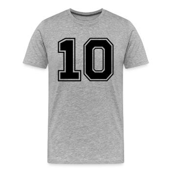 zehn - T-shirt bio Premium Homme - gris chiné - Devant - Damien (186cm)
