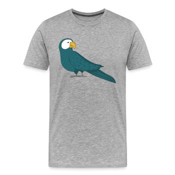 Papagei - T-shirt bio Premium Homme - gris chiné - Devant - Damien (186cm)