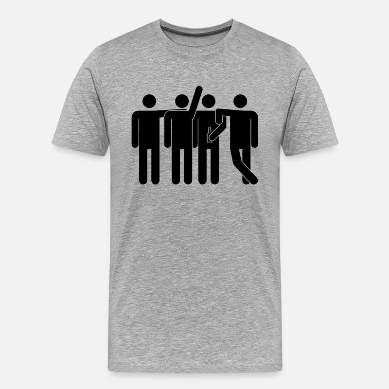 gruppenbild - Männer Premium Bio T-Shirt - Grau meliert