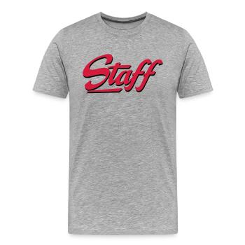 staff - T-shirt bio Premium Homme - gris chiné - Devant - Damien (186cm)