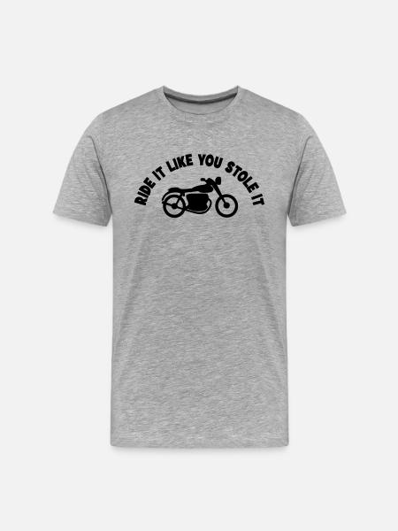 motorcycle - Men's Premium Organic T-Shirt - heather grey