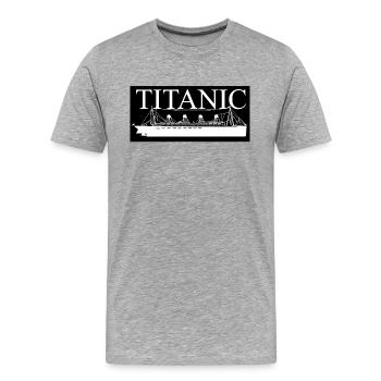 Titanic - T-shirt bio Premium Homme - gris chiné - Devant - Damien (186cm)