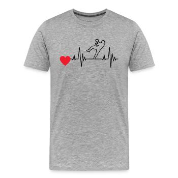 Handball Club Handball Handball Handball Player - Men's Premium Organic T-Shirt - heather grey - Front - Damien (186cm)