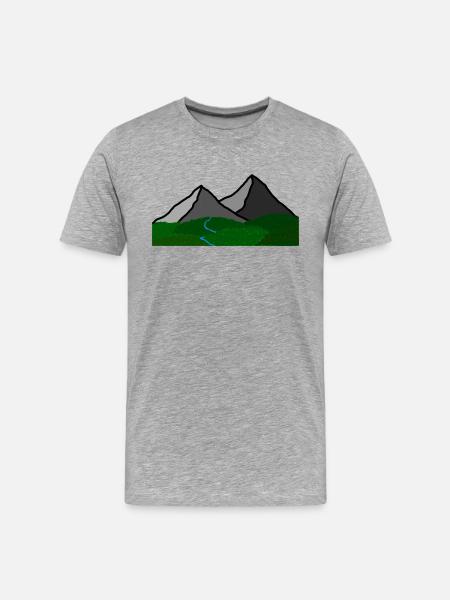 Mountain river - Men's Premium Organic T-Shirt - heather grey