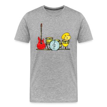 Musikinstrumente - Männer Premium Bio T-Shirt - Grau meliert - Vorne - Damien (186cm)