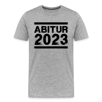 abitur 2023 - Männer Premium Bio T-Shirt - Grau meliert - Vorne - Damien (186cm)