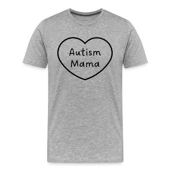 Autism Mama, Autism Awarenes - Men's Premium Organic T-Shirt - heather grey - Front - Damien (186cm)
