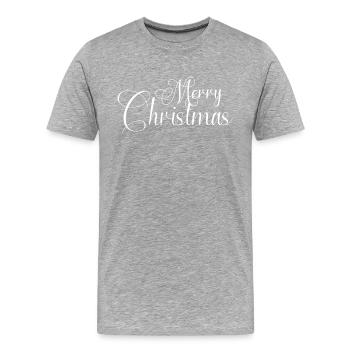 Merry Christmas Family Xmas merry christmas - Men's Premium Organic T-Shirt - heather grey - Front - Damien (186cm)